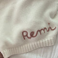 Hand Embroidered Baby Blanket - Snow
