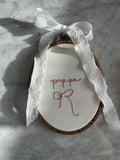 Personalised Embroidery Hoop- Bow